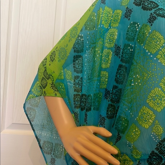 Jones New York Green and Blue Tunic Top - Picture 6 of 8